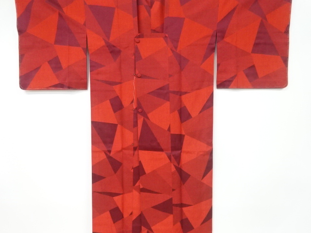 抽象模様織り出し雨コート